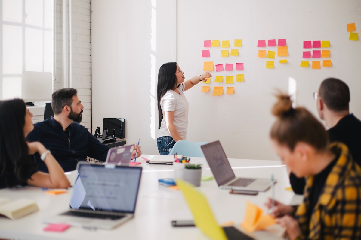 Team collaborating on a digital product